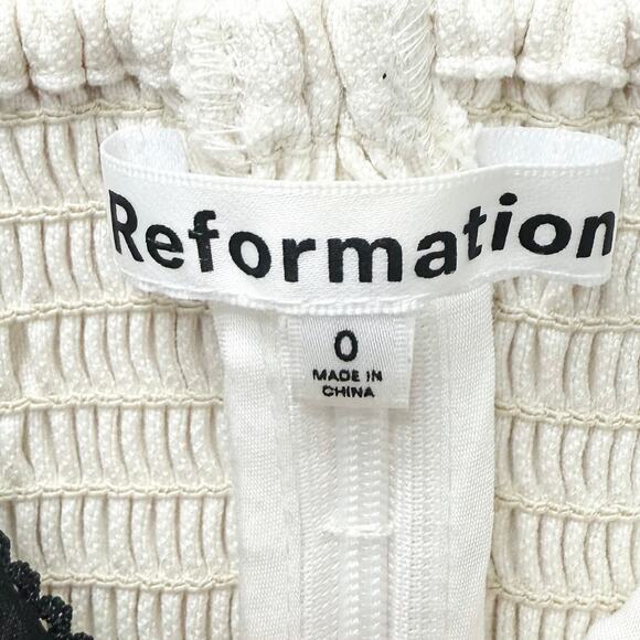 Reformation Melanie Sweetheart Neck Top White Women’s Size 0 - Picture 6 of 11